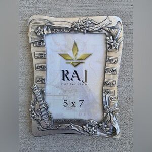 RAJ Collection Decorative Picture Frame 5x7 Ornate Floral Musical Design